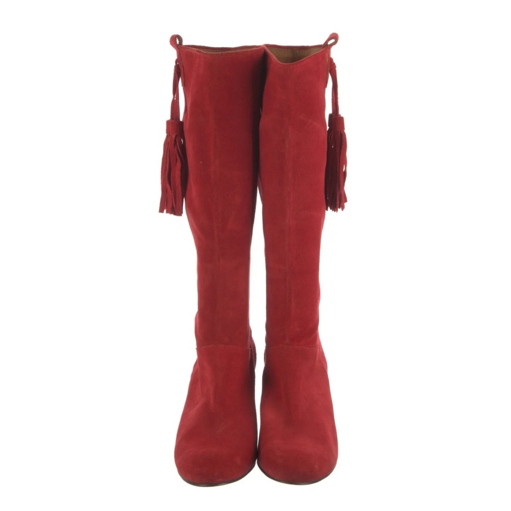 Maje Suede Tassel Accents Boots
